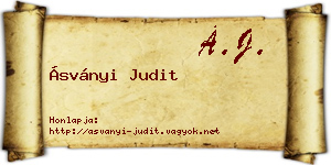 Ásványi Judit névjegykártya